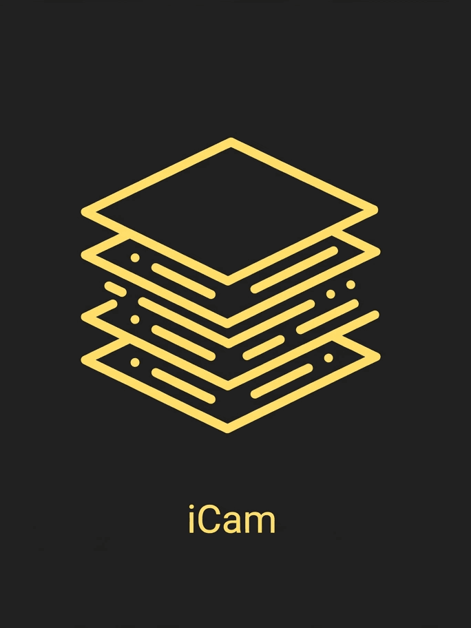 Illustration gestapelter Ebenen als Sinnbild für den iCam-Softcam-Client